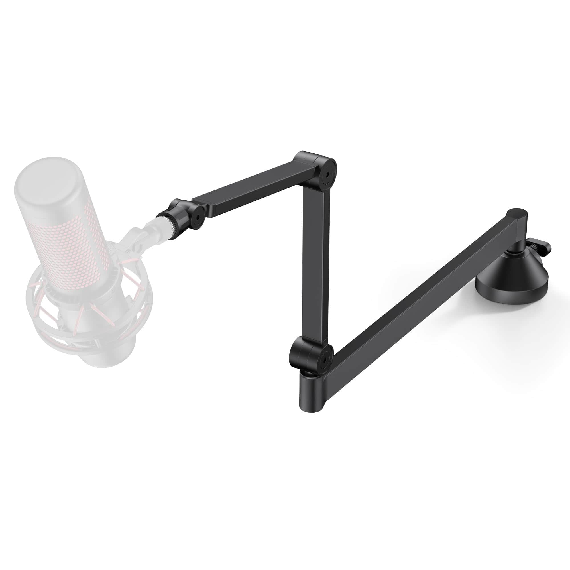Fabibe - Low Profile Mic Arm 360° Rotatable Microphone Stand Foldable Desk Boom With 3/8" To 5/8" Adapter For Fifine Am8