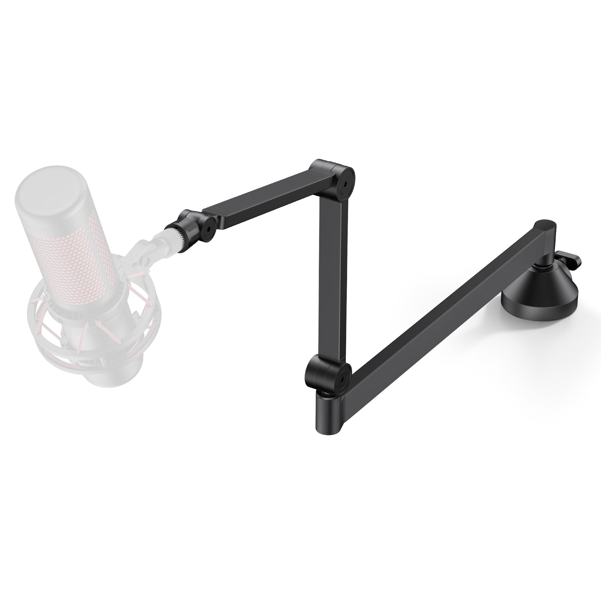 Front. Fabibe - Low Profile Mic Arm 360° Rotatable Microphone Stand Foldable Desk Boom With 3/8" To 5/8" Adapter For Fifine Am8... - Black A.