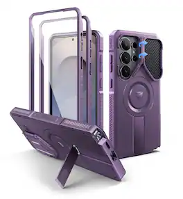 Dexnor - Case for Samsung Galaxy S26 Ultra with Camera Cover, Screen Protector, Compatible with MagSafe, Shockproof Bumper Cover - Phantom Purple