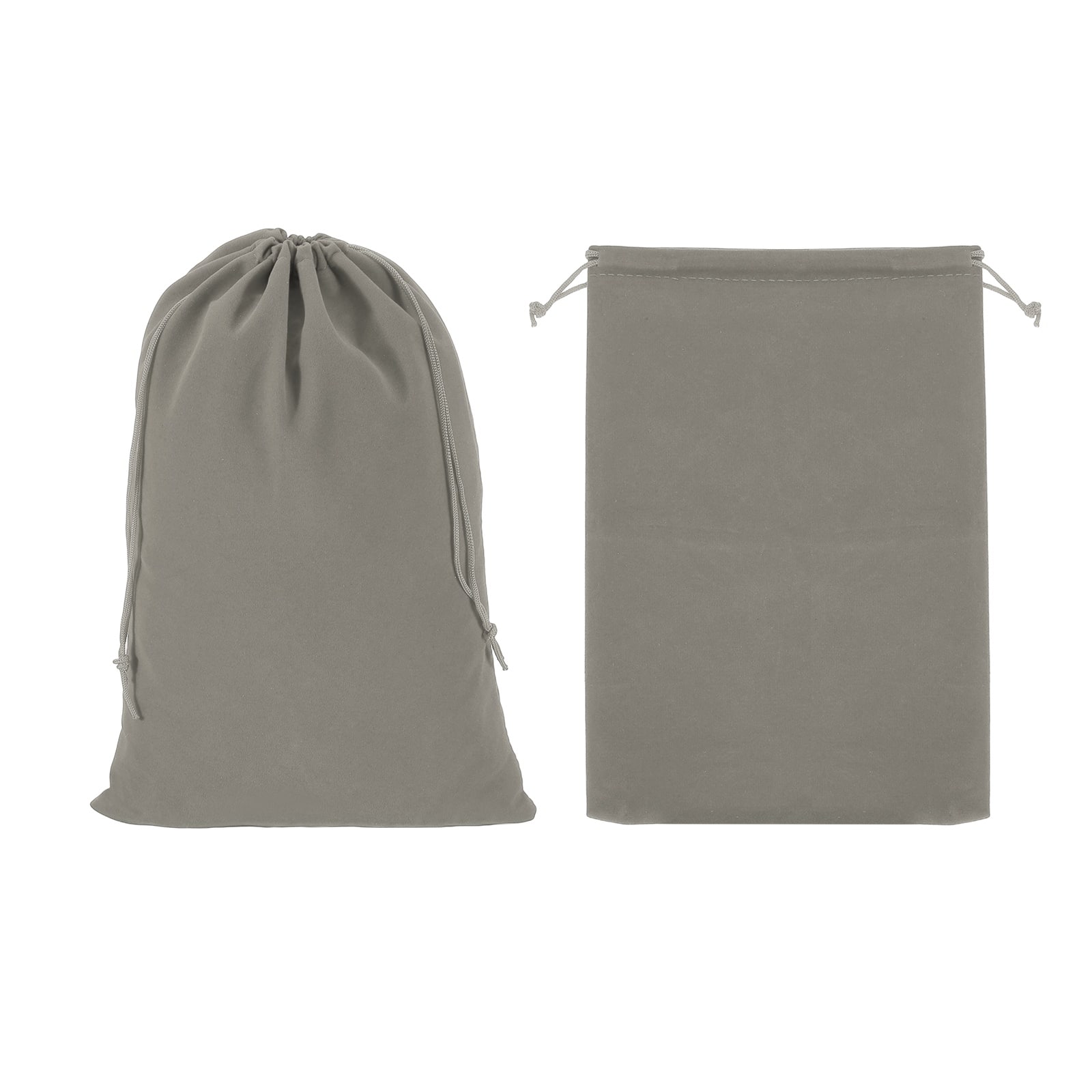 Unique Bargains - Headphone Bag, 2pcs 15.75x11.81 Inch Travel Headset Carrying Storage Pouch Soft Drawstring for Over-Ear Headphones - Gray
