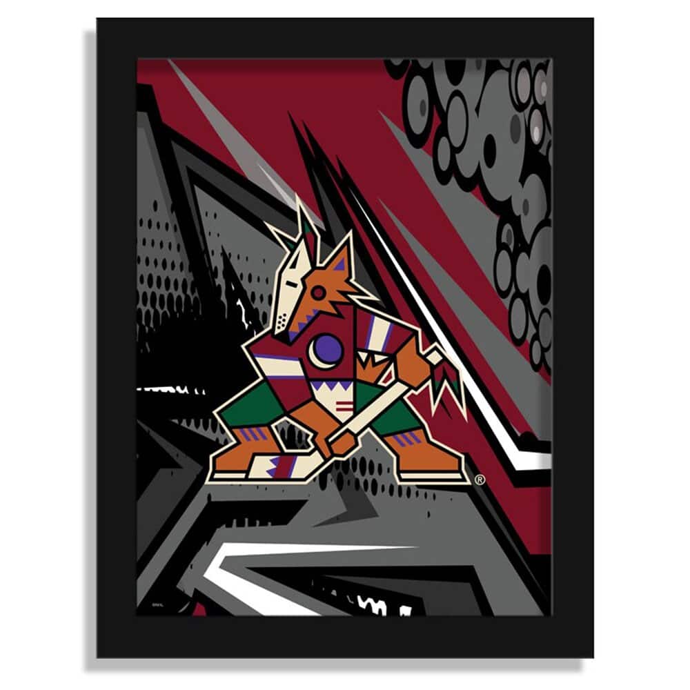 "Fan Creations - Arizona Coyotes 12"" x 16"" Team Comic Framed Art Print - Multicolor" price history on PriceWatchPro