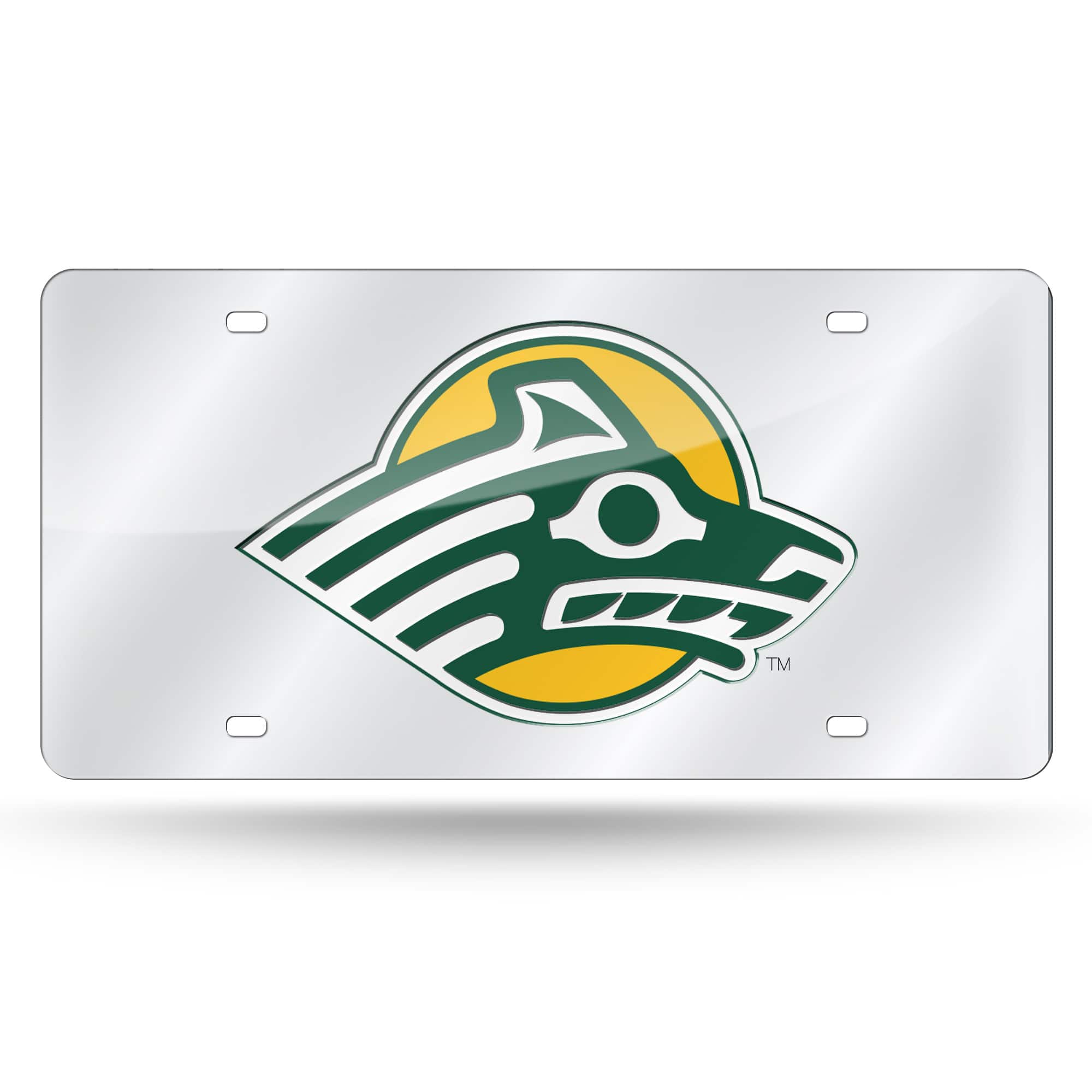 Rico Industries - Alaska Seawolves Mirrored Laser Cut License Plate Laser Tag - Multi