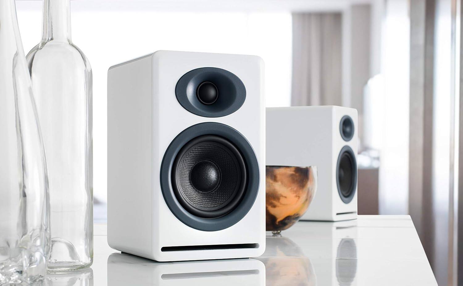 Angle. Audioengine - P4 Passive Speakers - White.