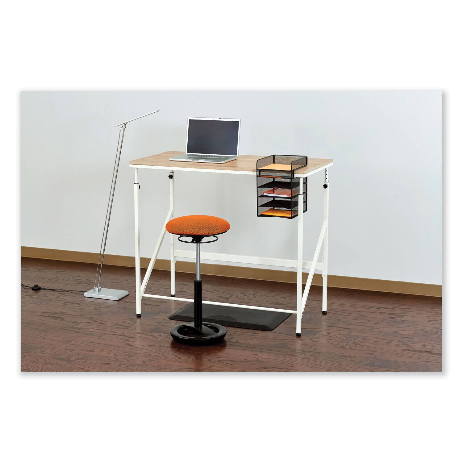 Back. Safco - Safco Onyx Horizontal Hanging Desktop Storage 5 Compartment 14.38" x 10.25" x 12.38" Black Steel - Black.