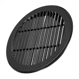 Unique Bargains - 12 Inch Round Ceiling Diffuser, Aluminum Register Circular Outlet Soffit Vent for HVAC Bathroom Kitchen Garage - Black