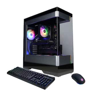 Front. CyberPowerPC - Gaming Desktop - AMD Ryzen 5 9500F - NVIDIA GeForce RTX 5060 Ti 8GB - 16GB DDR5 - 1TB PCIe 4.0 SSD Storage - Black.