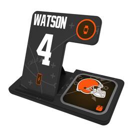Keyscaper - Deshaun Watson Cleveland Browns Ready 3-in-1 Charging Station - Black