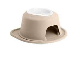 WeatherTech - Single High Pet Feeding System | Elevated Pet Bowl - 6" High Stand - 32 oz (4 Cup) BPA-Free Plastic Bowl - Tan