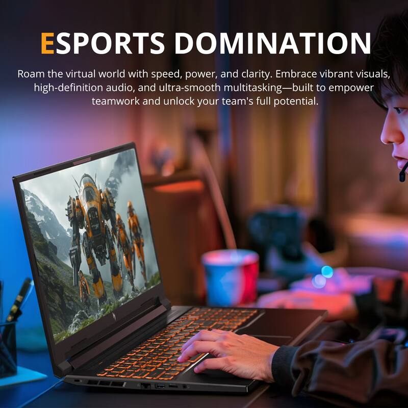 ESPORTS DOMINATION

Roam the virtual world with speed, power, and clarity. Embrace vibrant visuals, high-definition audio, and ultra-smooth multitasking—built to empower teamwork and unlock your team's full potential.