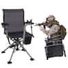Front. Gymax - Gymax Shooting & Hunting Chair w/ 3 Position Adjustable Legs 360° Silent Swivel - Black, Grey.