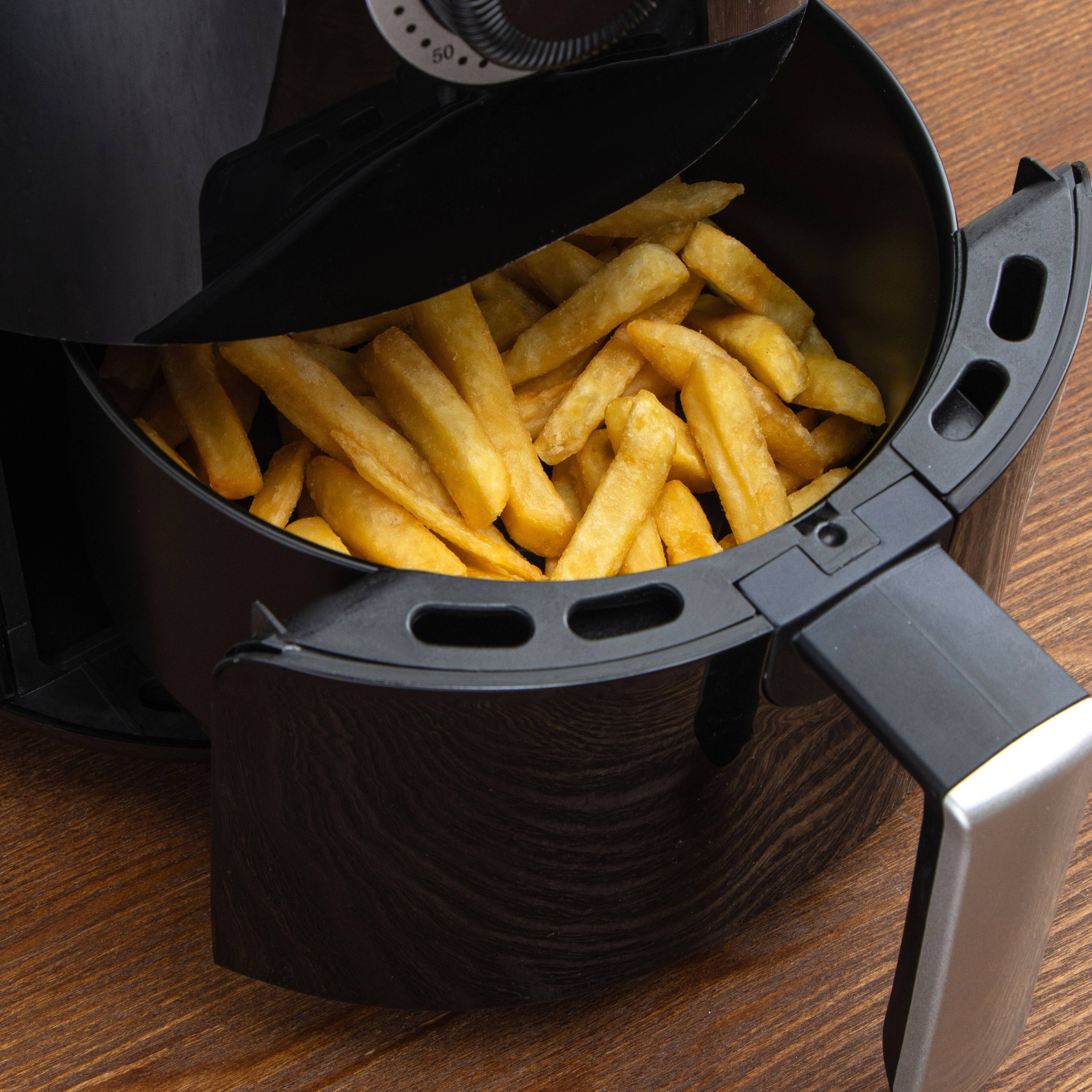 Alt View 4. Uber Appliance - Uber Appliance Mini Air Fryer - 2 Quart Capacity, PFOA/PTFE Free, Easy Clean Ceramic Design - Black.