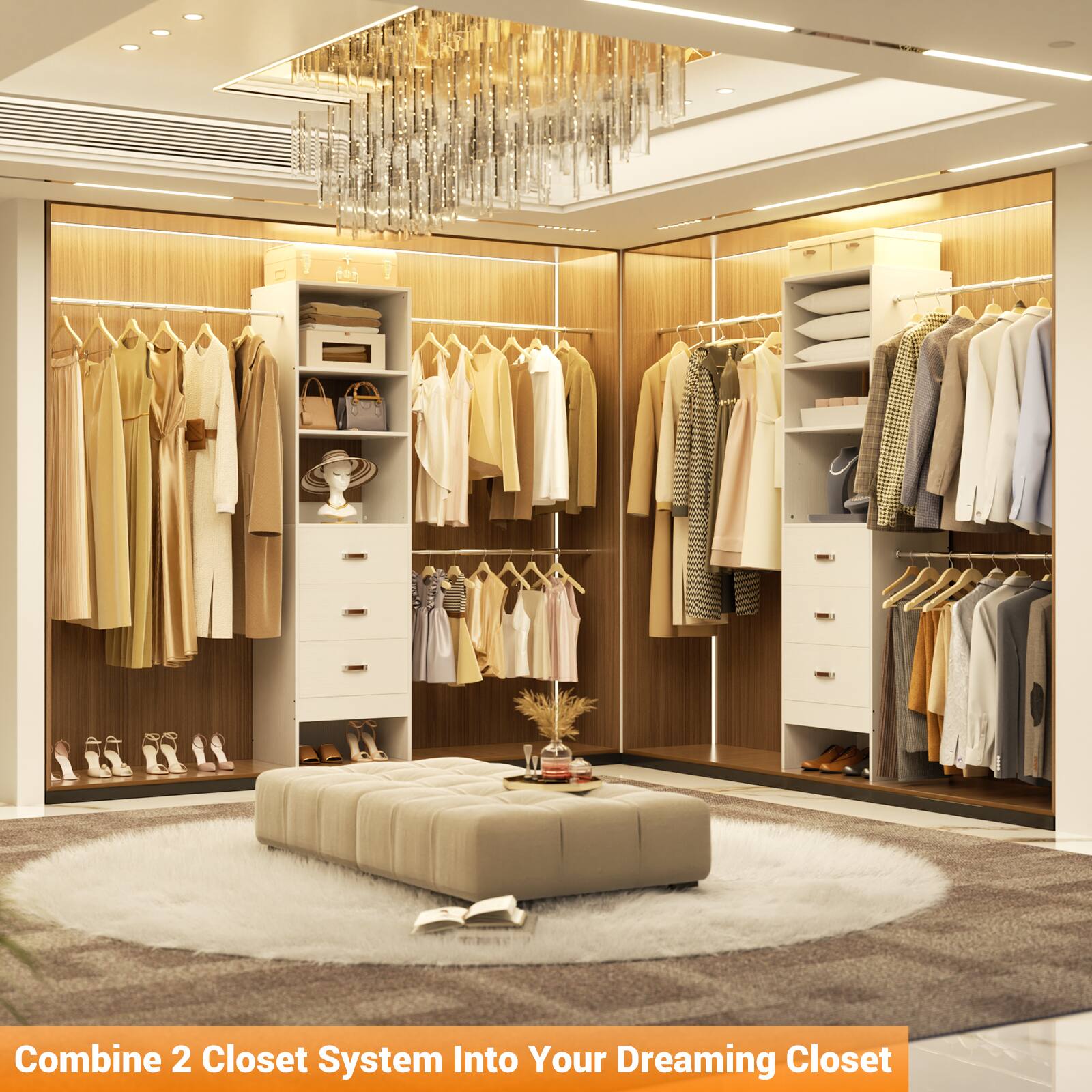 Combine 2 Closet System Into Your Dreaming Closet