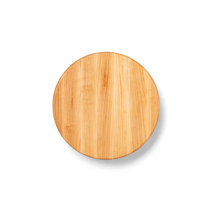 Front. John Boos - John Boos Maple Wood Edge Grain Round Cutting Board for Kitchen, 12" x 1.5" - Maple.