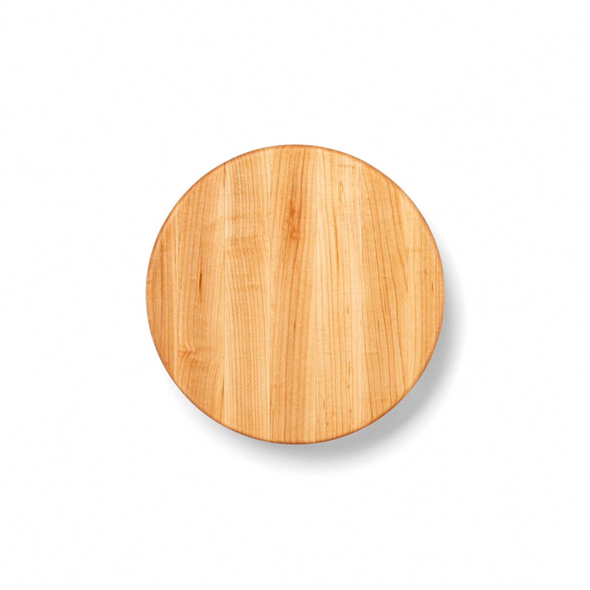 Front. John Boos - John Boos Maple Wood Edge Grain Round Cutting Board for Kitchen, 12" x 1.5" - Maple.