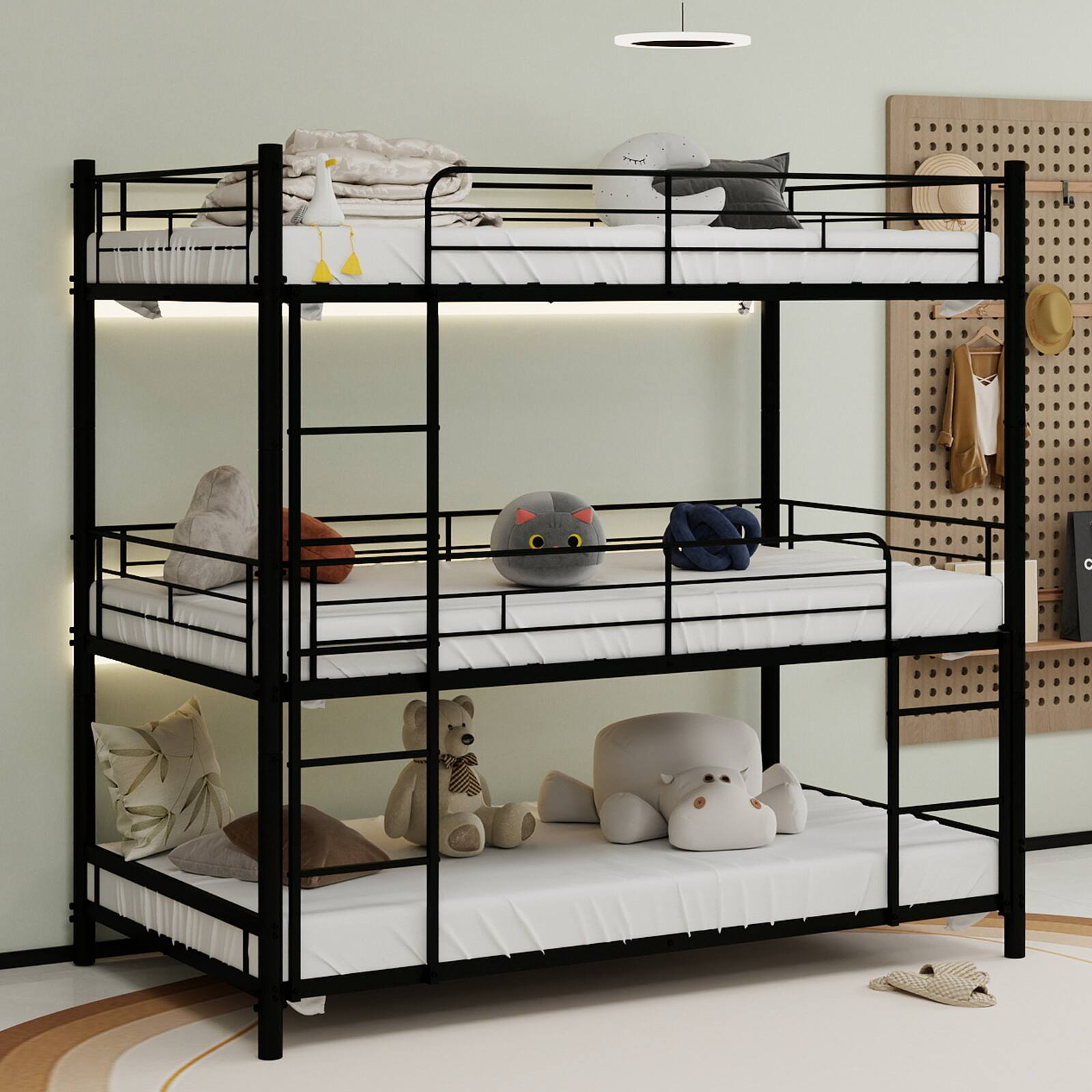 Angle. Loheer - Loheer Twin Size Black Iron Bed Frame Heavy Duty Metal Base Noise Free Sturdy Steel Support for Small Spaces - Black.