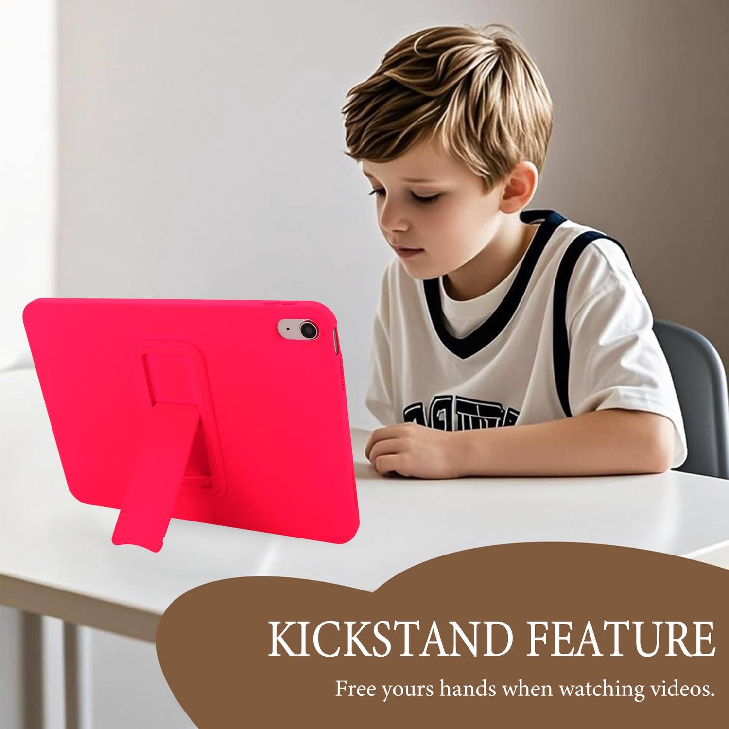 KICKSTAND FEATURE  
Free your hands when watching videos.