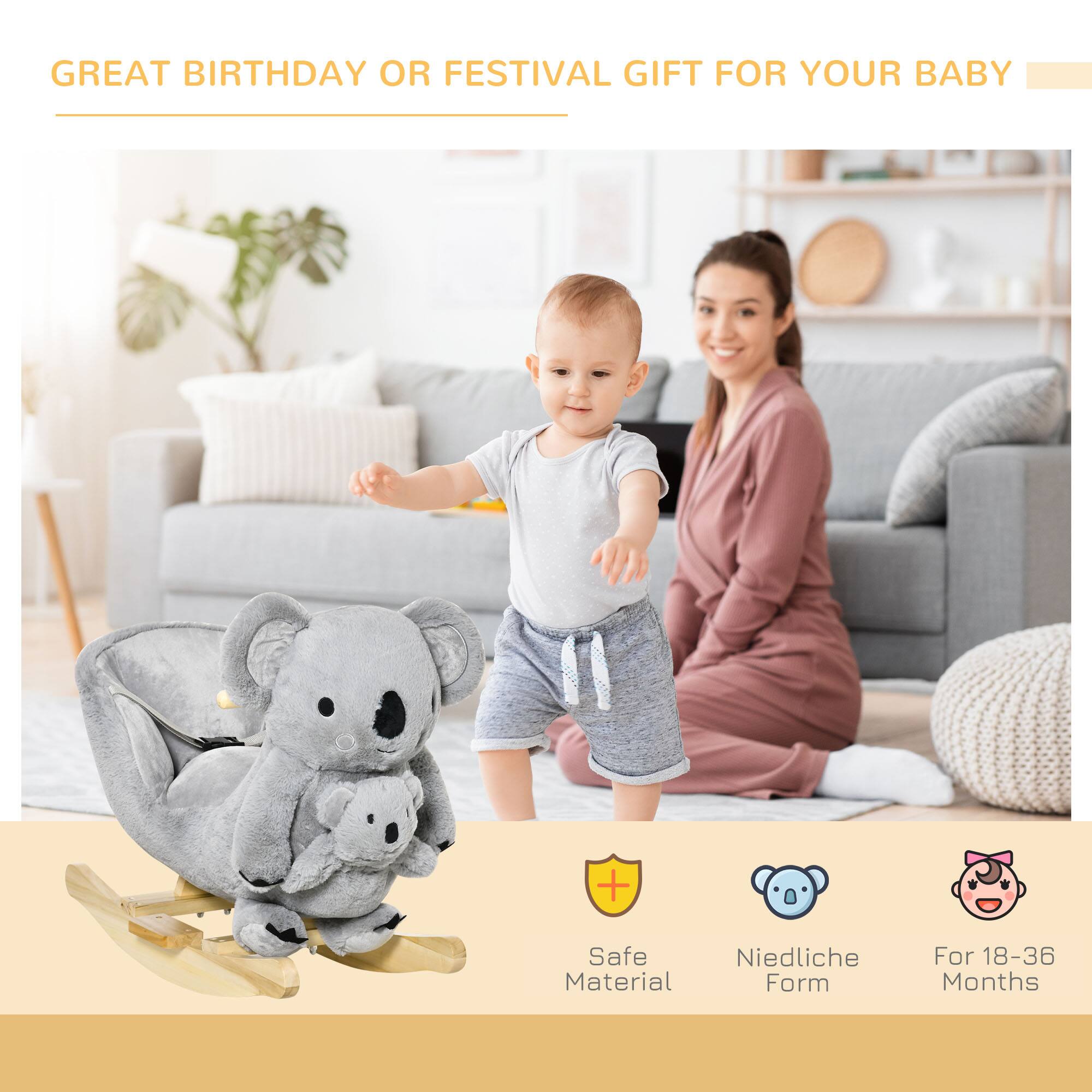 GREAT BIRTHDAY OR FESTIVAL GIFT FOR YOUR BABY

Safe Material  
Niedliche Form  
For 18-36 Months