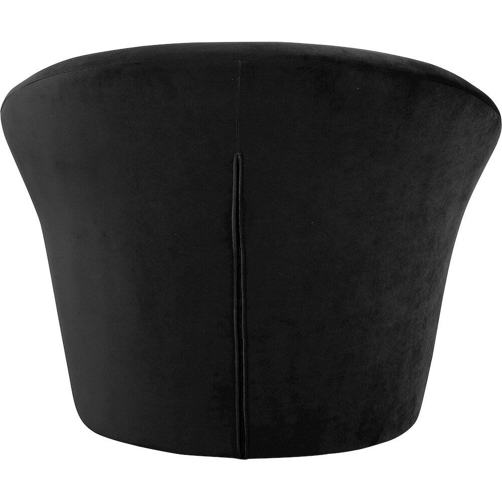 Alt View 4. Meridian Furniture - Tristan Black Velvet Accent Chair - Black.