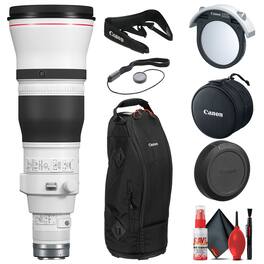 Canon - RF 600mm f/4L IS USM Lens (5054C002) + Cap Keeper + Cleaning Kit Base Bundle - Black