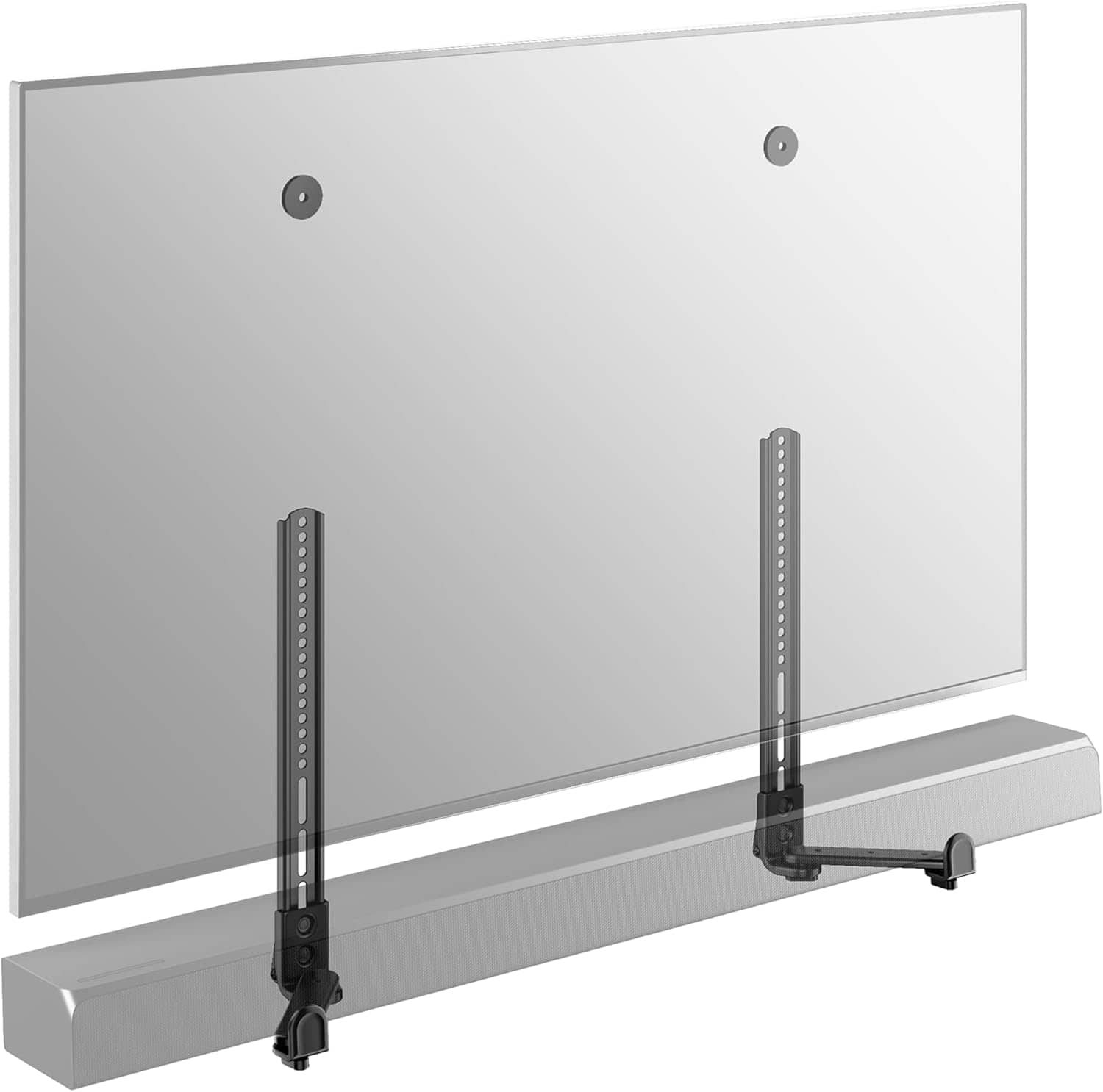 Schertz - Under-TV Soundbar Mount, Fits 1.6"–7.2" Depth, Holds up to 33 lbs - Black