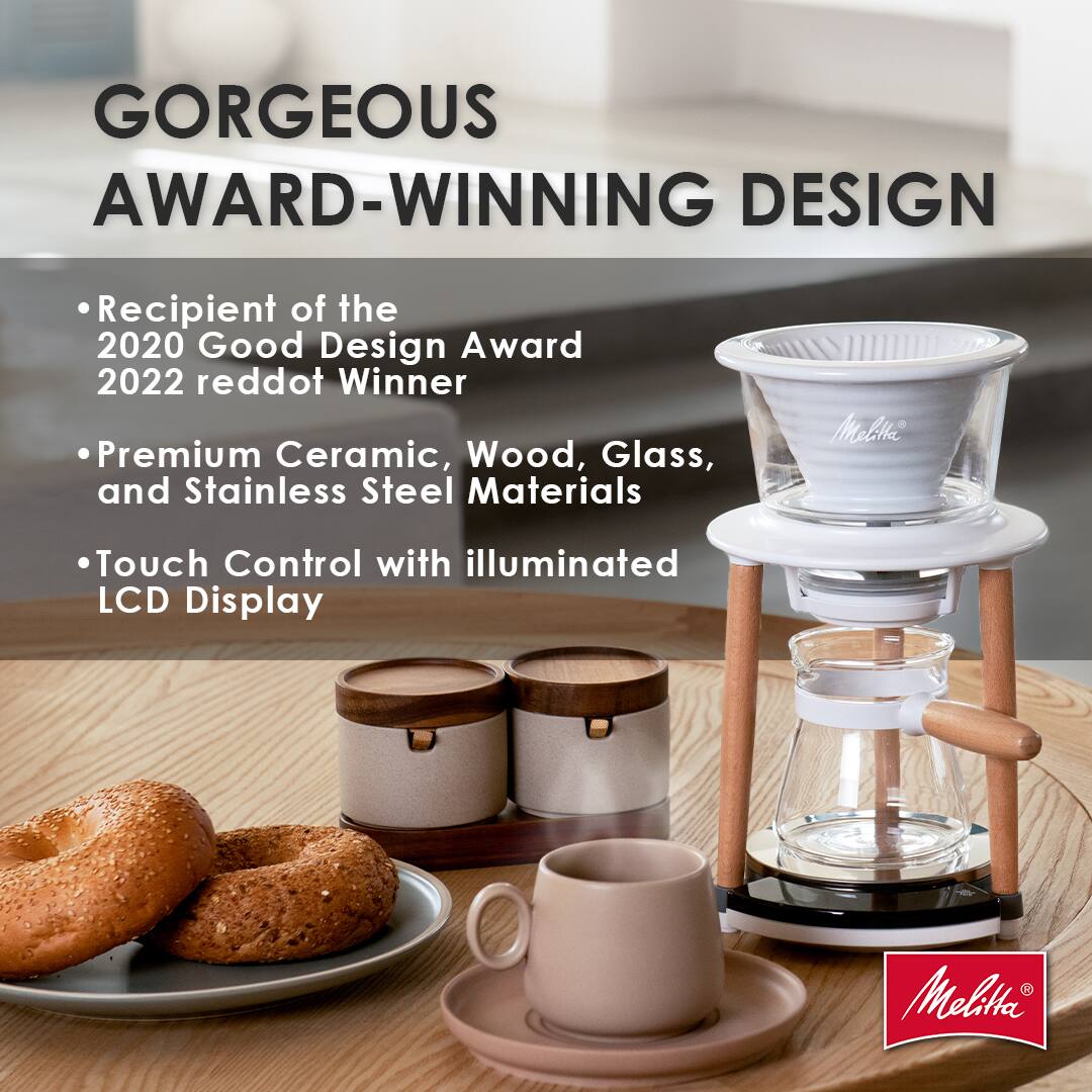 GORGEOUS AWARD-WINNING DESIGN

Recipient of the 2020 Good Design Award, 2022 reddot Winner

Premium Ceramic, Wood, Glass, and Stainless Steel Materials

Touch Control with illuminated LCD Display