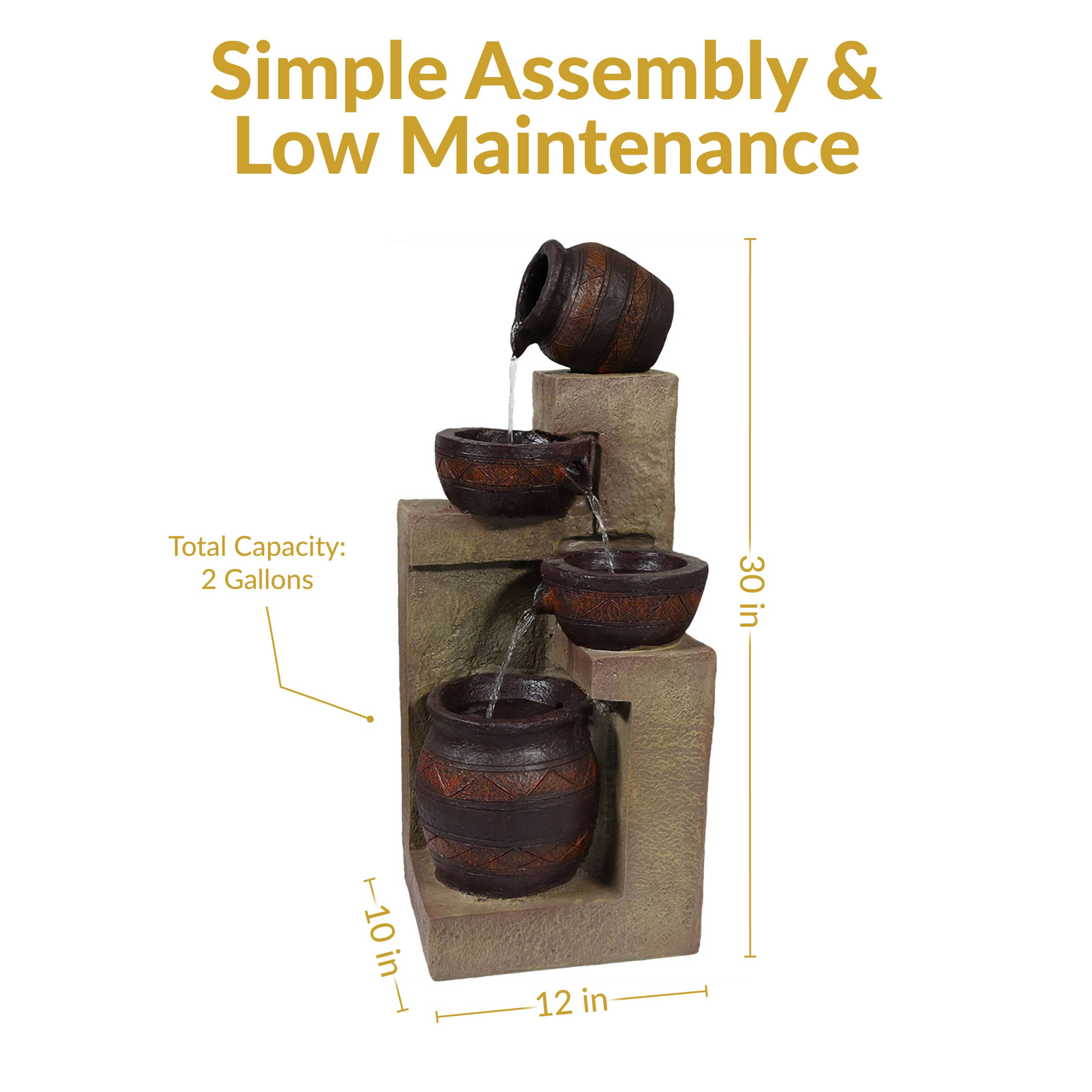 Simple Assembly & Low Maintenance

Total Capacity: 2 Gallons

30 in

12 in

10 in