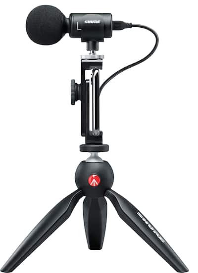 Shure MV88+ Mobile Microphone Kit iPhone & Android Mic for Remote Shure MV88+ Mobile Microphone Kit iPhone & Android Mic for Remote