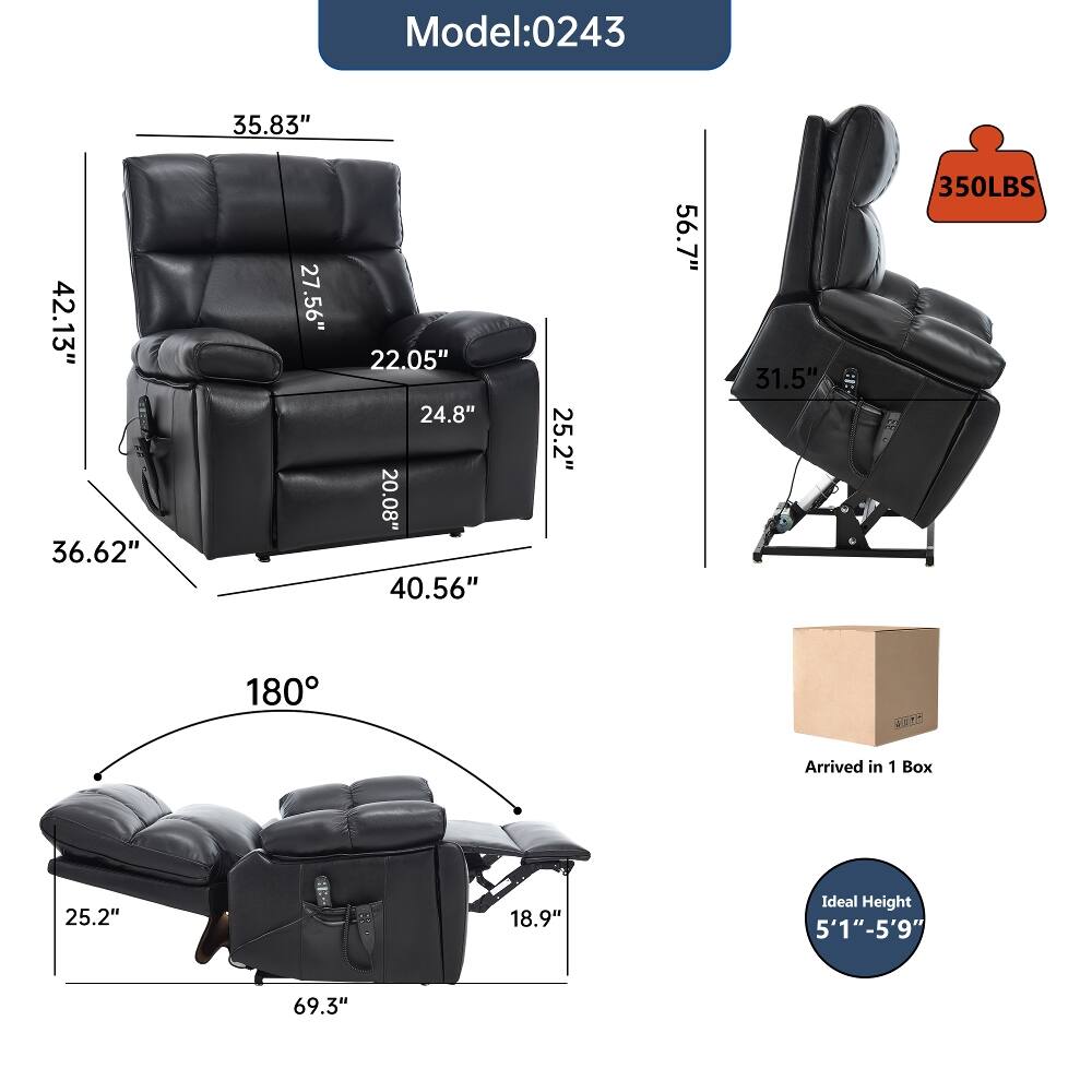 Model: 0243

42.13" 36.62"
35.83" 27.56"
22.05" 24.8" 20.08" 40.56"
25.2"
56.7"
31.5"
350LBS
180
$0.00
Arrived in 1 Box
25.2"
18.9"
Ideal Height 5'1"-5'9"
69.3"