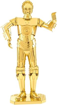 Metal Earth - Star Wars Gold C-3P0 3D Metal Model Kit Fascinations - Silver