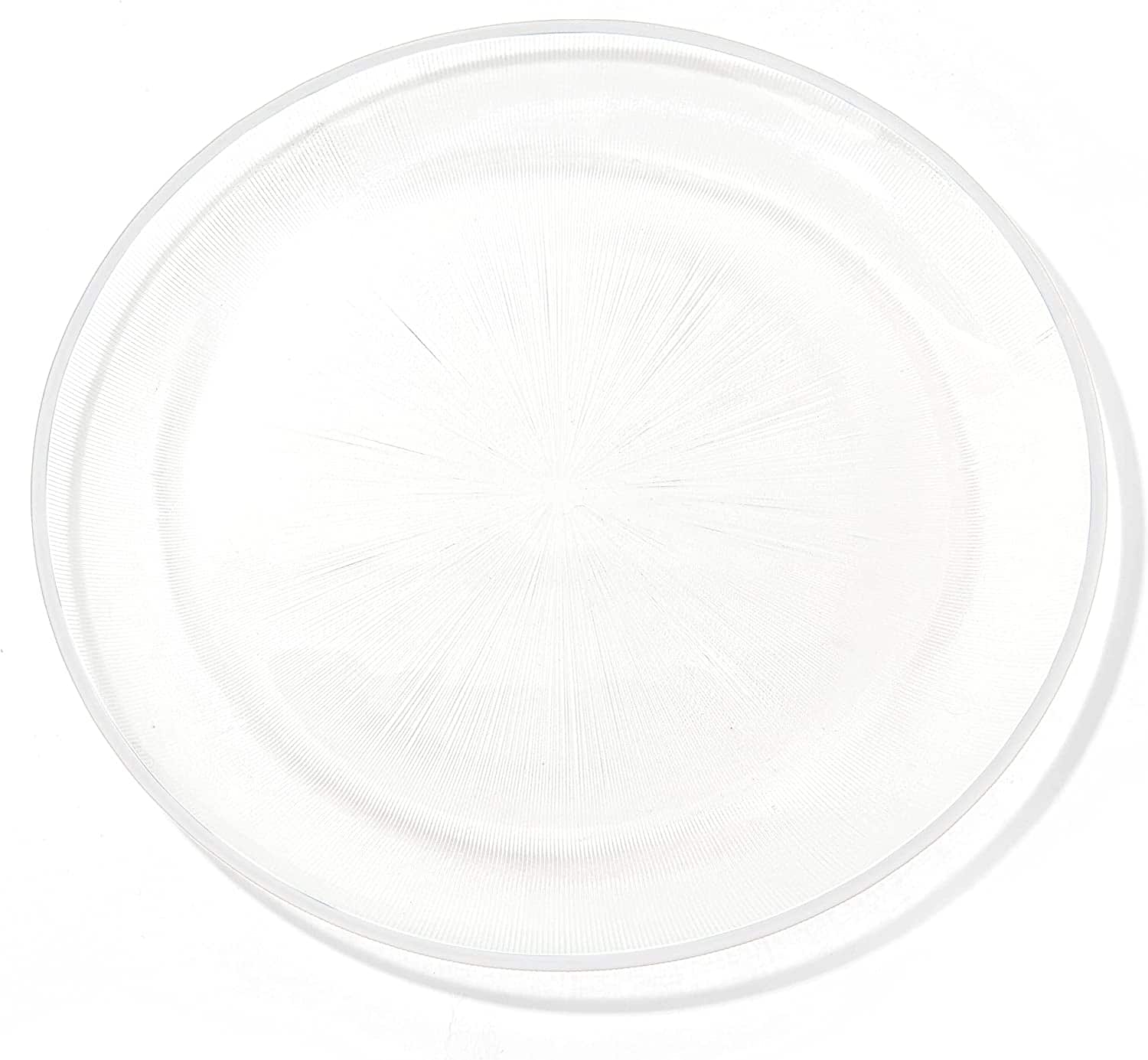 American Atelier - Elite Glass Charger Plate withWhite Rim 13"D - White