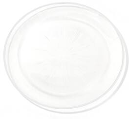 American Atelier - Elite Glass Charger Plate withWhite Rim 13"D - White