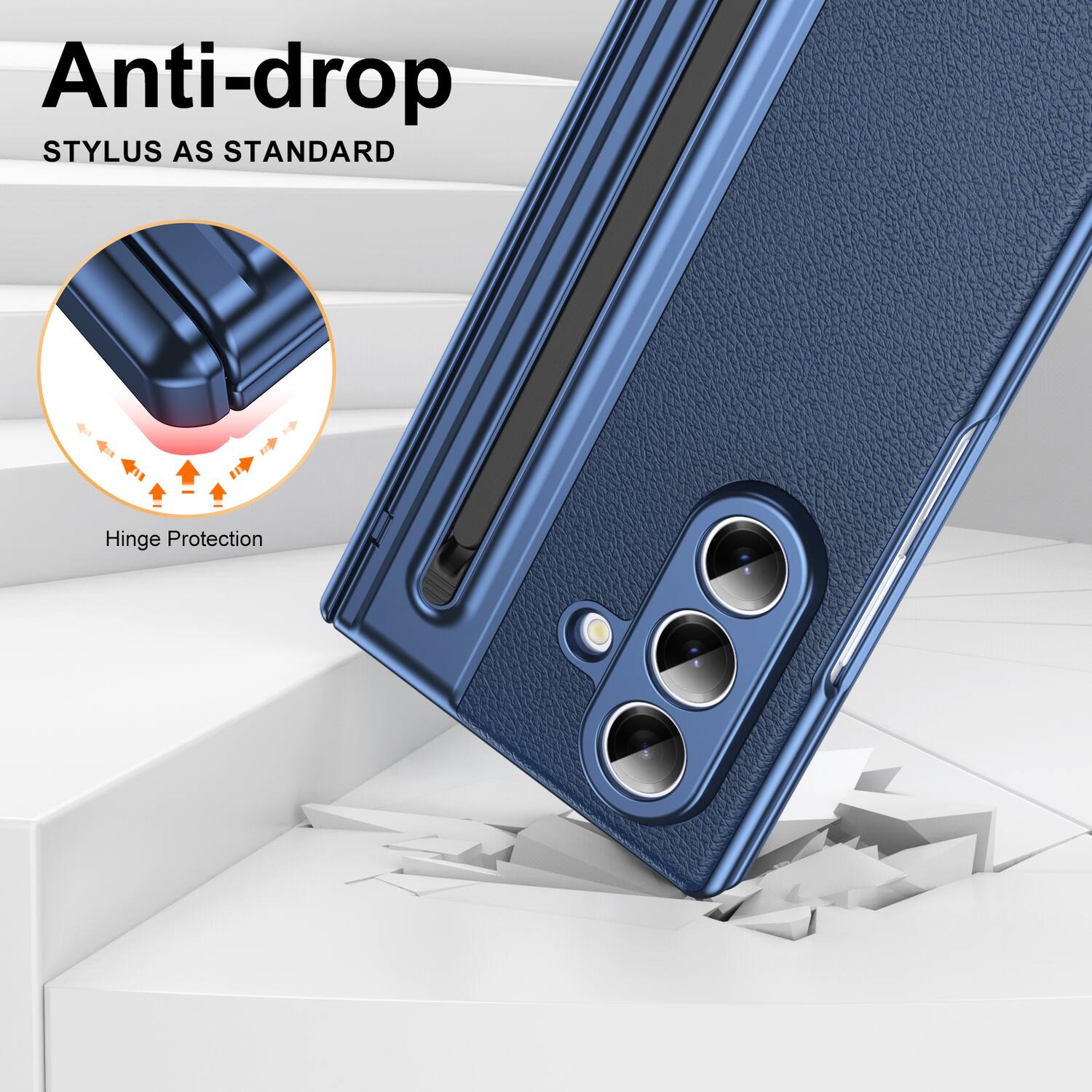 Anti-drop  
STYLUS AS STANDARD  
Hinge Protection