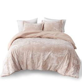Gracie Mills - Graciela Luxe Crushed Velvet Reversible Comforter Set - Blush