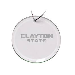 Jardine - Clayton State Lakers Team Logo 3'' Round Glass Ornament - Multicolor