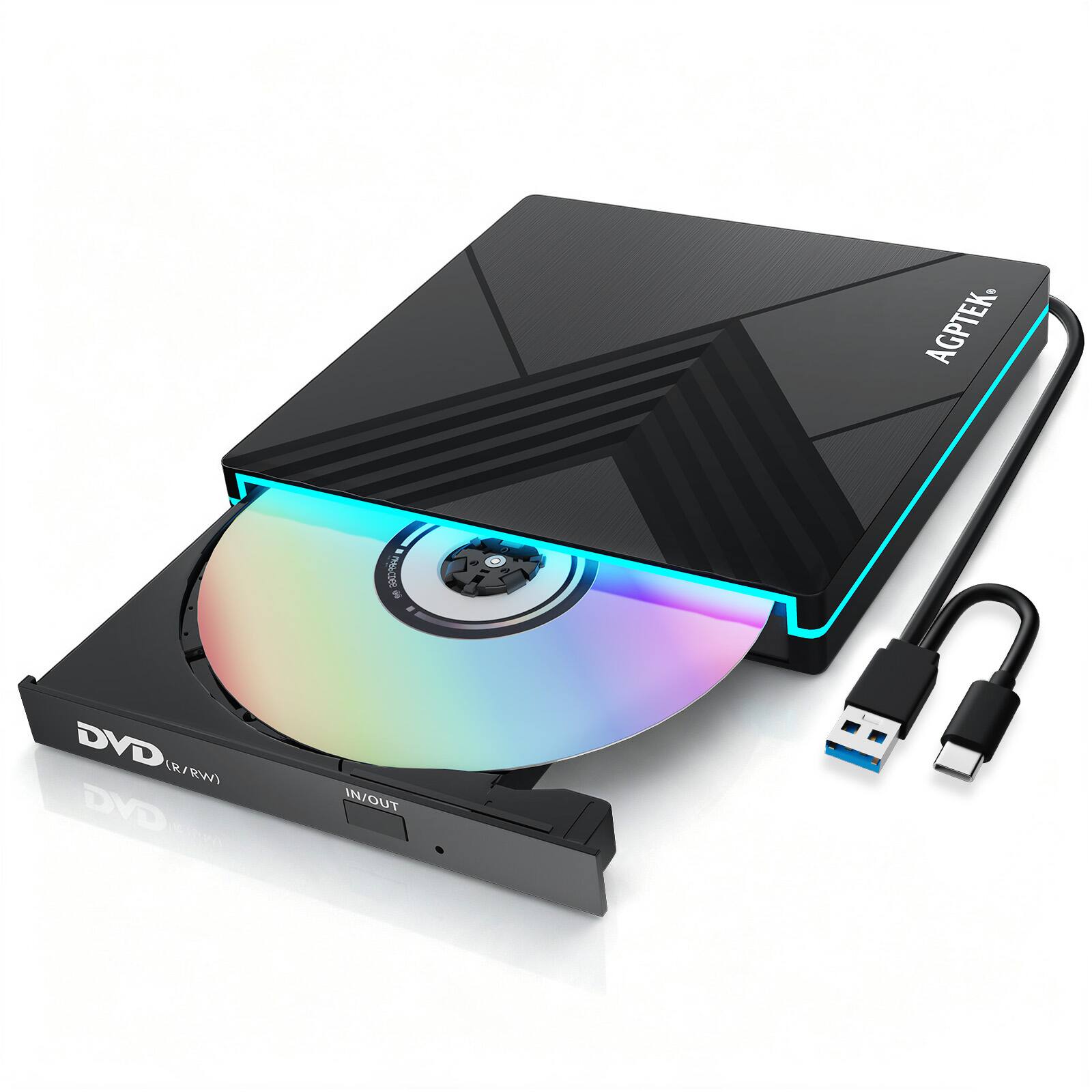 AGPTEK  
meacree $  
DVD (R/RW) DVD  
IN/OUT