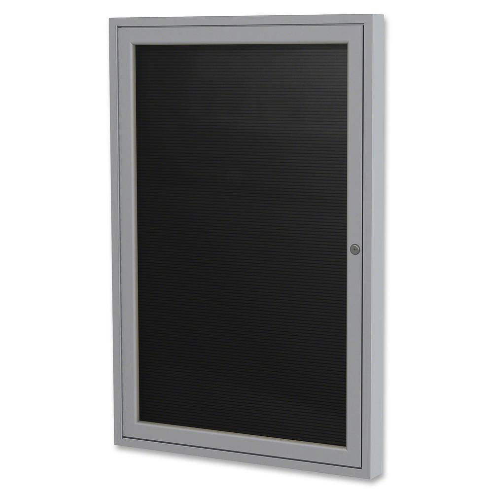 Angle. Ghent - Ghent Aluminum Frame Enclosed Indoor Letterboard - 36" Height x 24" Width.