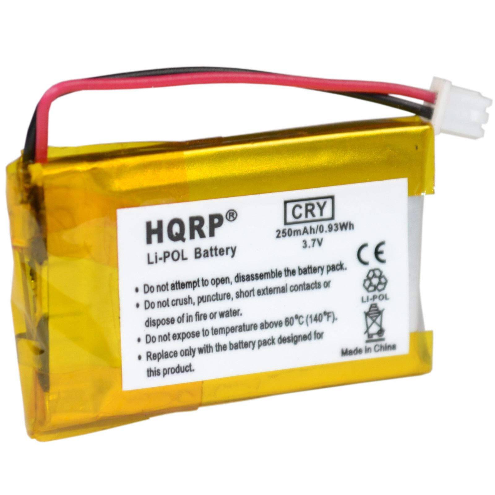 CRY HQRP 250mAh/0.93Wh 3.7V Li-POL Battery  
CE  
- Do not attempt to open, disassemble the battery pack.  
- Do not crush, puncture, short circuit external contacts or dispose of in fire or water.  
- Do not expose to temperature above 60°C (140°F).  
- Replace only with the battery pack designed for this product.  
Made in China