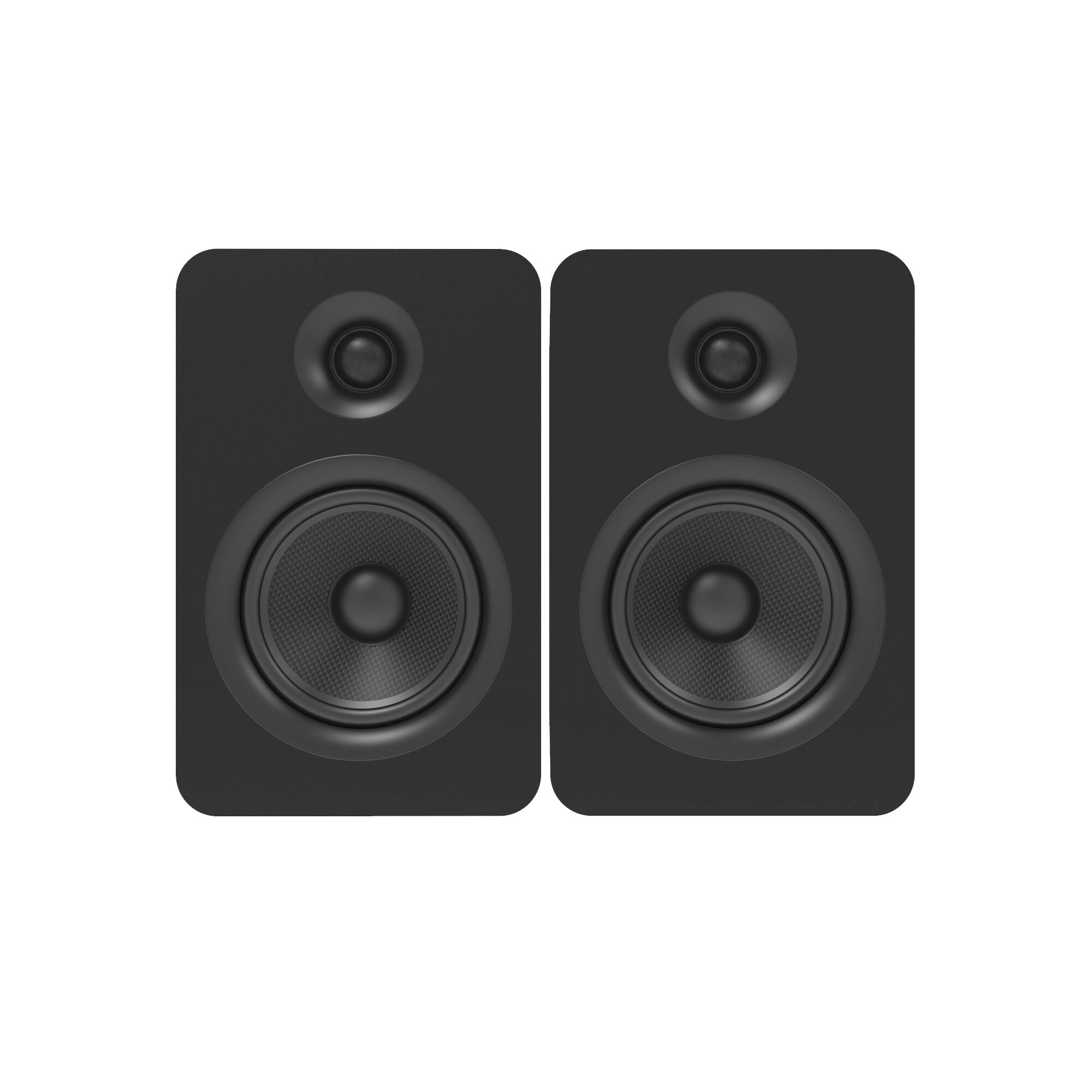 Left. Kanto - Kanto YUP6 Passive Bookshelf Speakers - Pair - Black.
