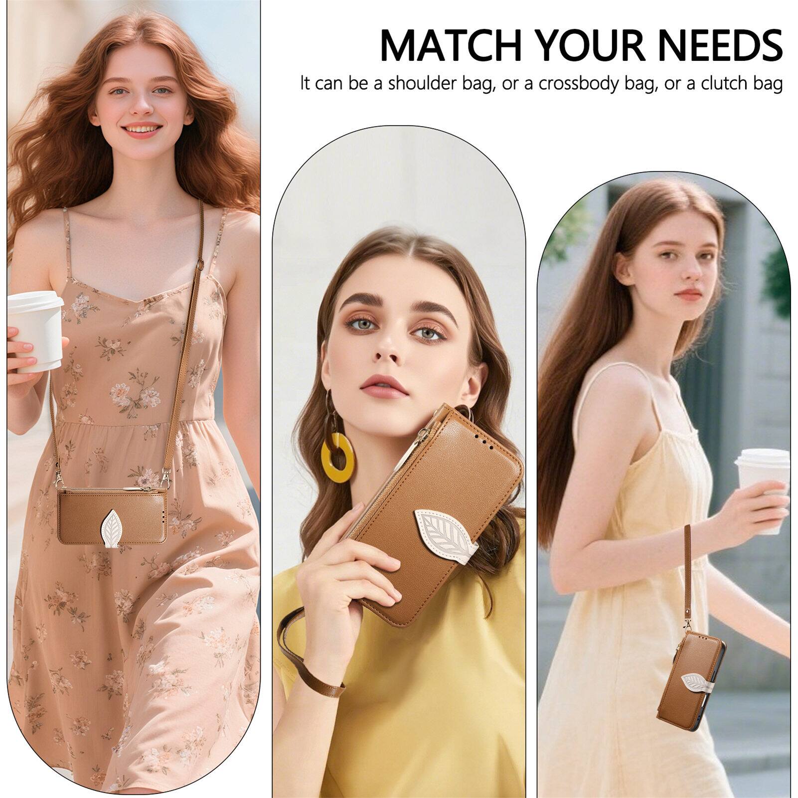 MATCH YOUR NEEDS  
It can be a shoulder bag, or a crossbody bag, or a clutch bag