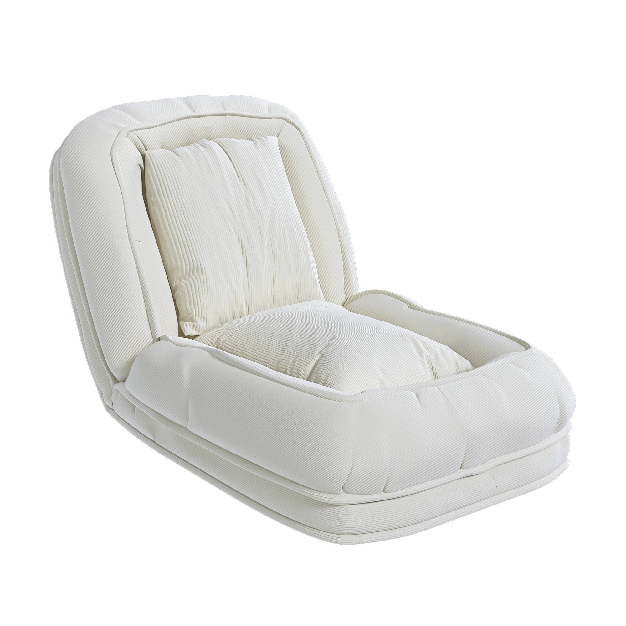 Alt View 1. GOODSILO - Upholstered Foldable Adjustable Sofa Bed with Pillows for Adults and Pets - Off White.