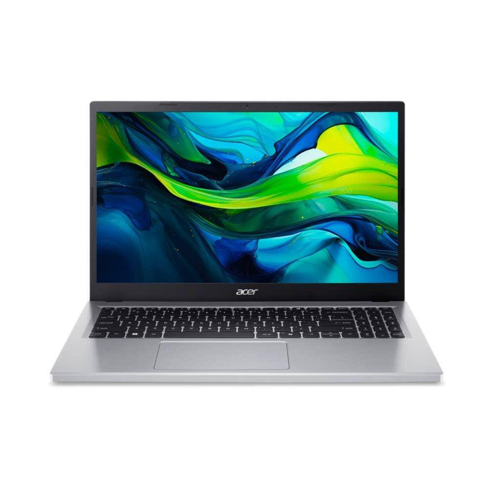 Front. Acer - Aspire Go 15 15.6" FHD Intel Processor N150 8GB 128GB UFS Intel Graphics AG15-32P-C0Z2 - Pure Silver.