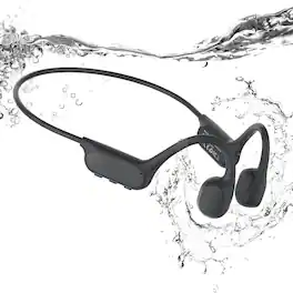 PRIMEPLUS - Swimming Headphones with Bluetooth 6.0 and MP3, Bone Conduction Headphones IPX8 Waterproof, 8GB Memory Open Ear Earbuds