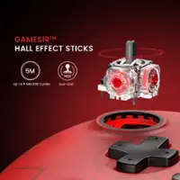GameSir - T7 Wired Controller/Gamepad Hall Effect Joysticks for Xbox Series X|S, Xbox One, Windows 10/11 & Steam, 3.5mm Audio Jack - Red - Alt_View_Zoom_4
