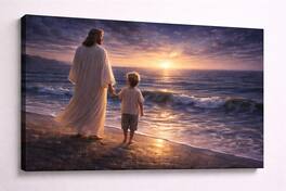 FC Design - Large Canvas 24x36" Frameless Coastal Sunset Guidance Décor Art Painting Home Wall Décor - MultiColor