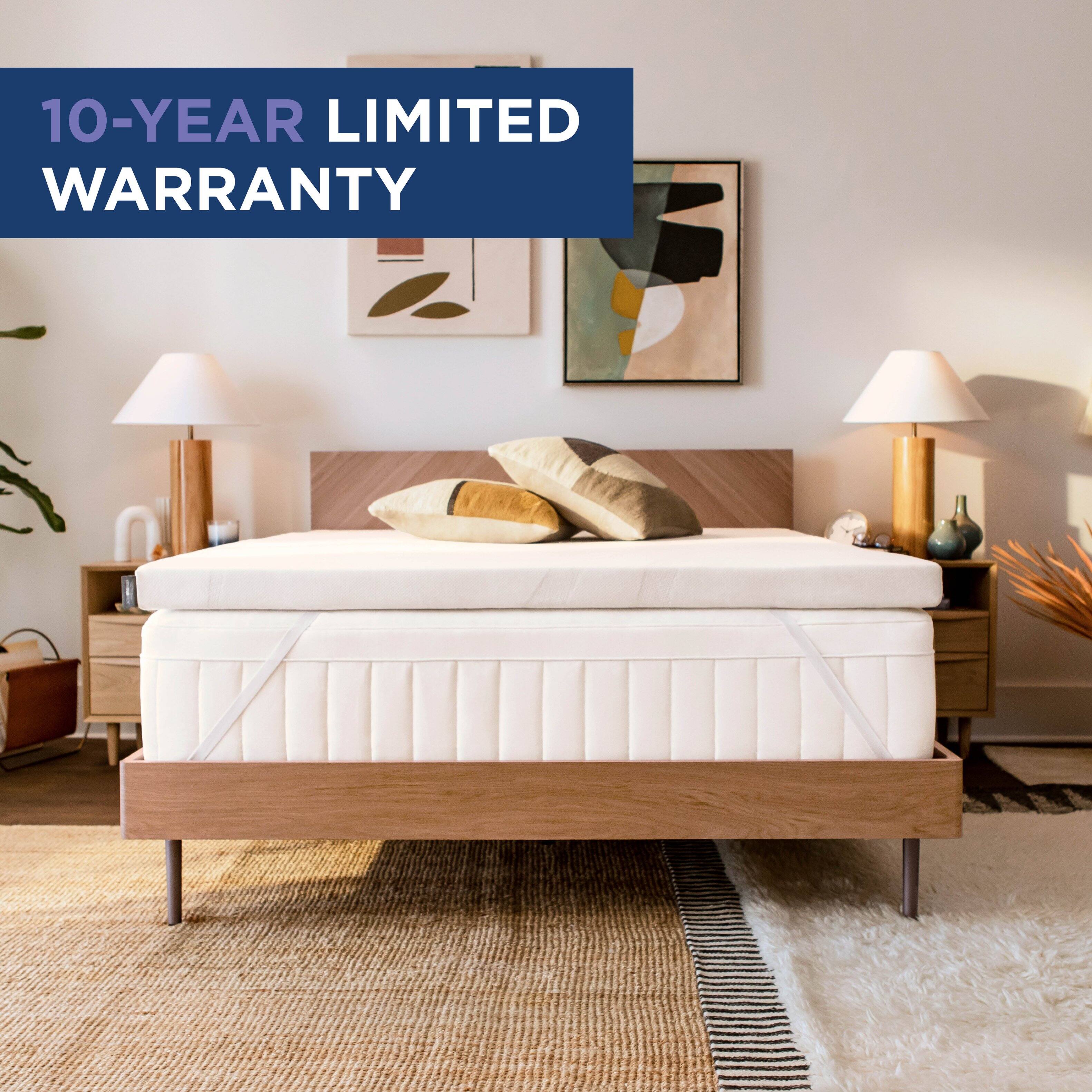 Alt View 16. Tempur-Pedic - TEMPUR-Adapt® 3" Memory Foam Mattress Topper, Full - White.