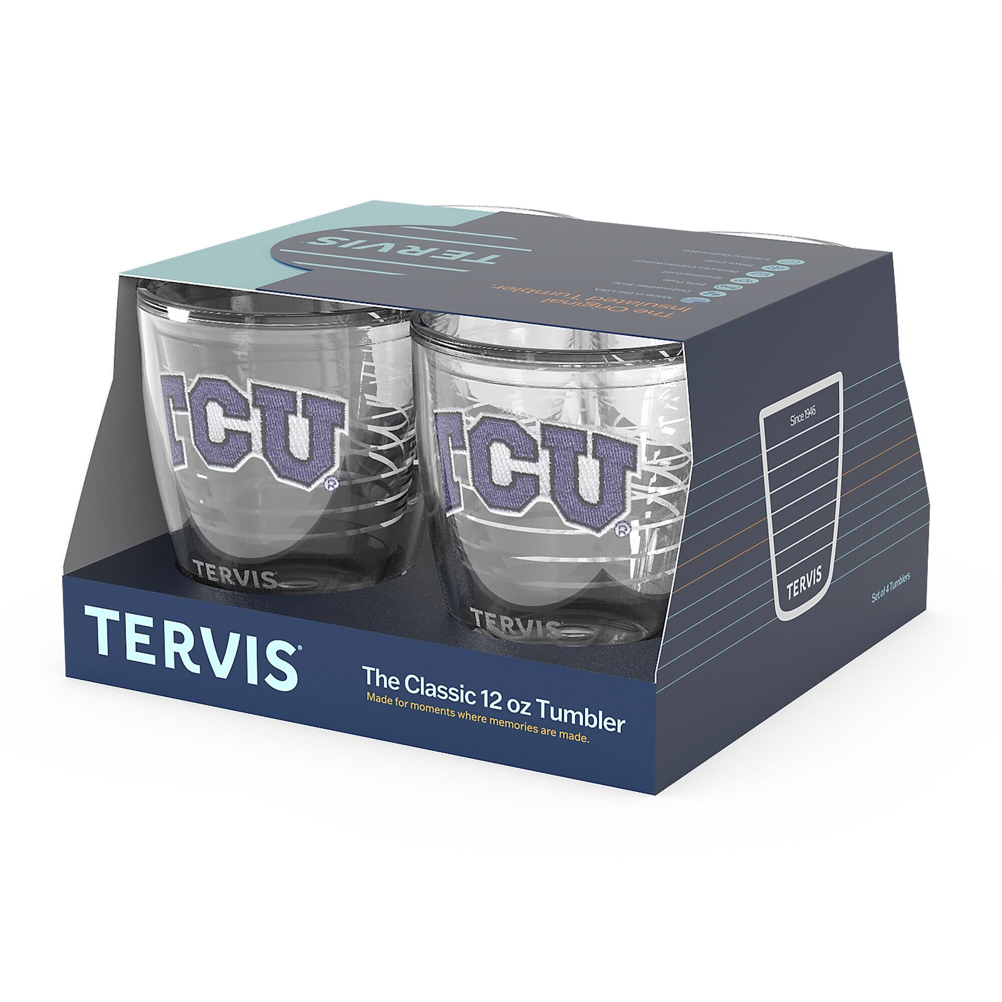 TERVIS  
The Classic 12 oz Tumbler  
Made for moments where memories are made.  

ICU  
ICU  

TERVIS  
TERVIS  
TERVIS  
TERVIS  

Size 8.5 oz  
Size 8.5 oz