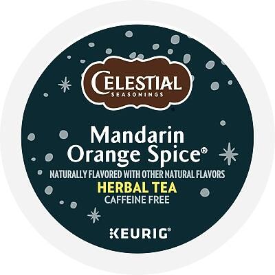 CELESTIAL SEASONINGS  
Mandarin Orange Spice  
NATURALLY FLAVORED WITH OTHER NATURAL FLAVORS  
HERBAL TEA  
CAFFEINE FREE  
KEURIG