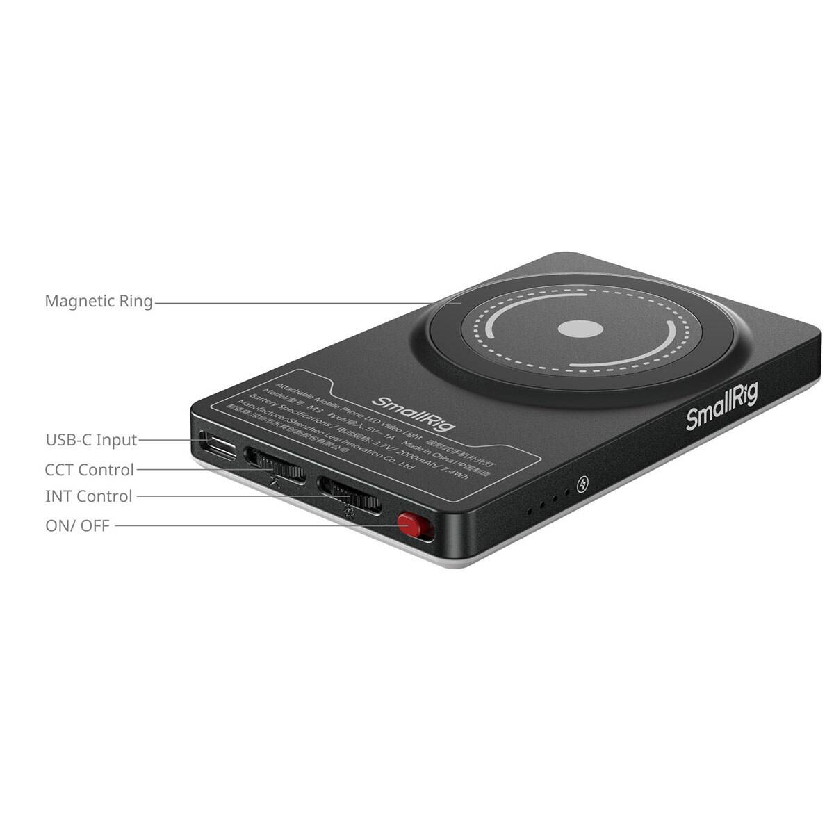 Magnetic Ring  
USB-C Input  
CCT Control  
INT Control  
ON/OFF
