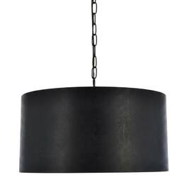 Living District - Miro Collection Pendant D20 H11.75 Lt:3 Finish - Vintage Black