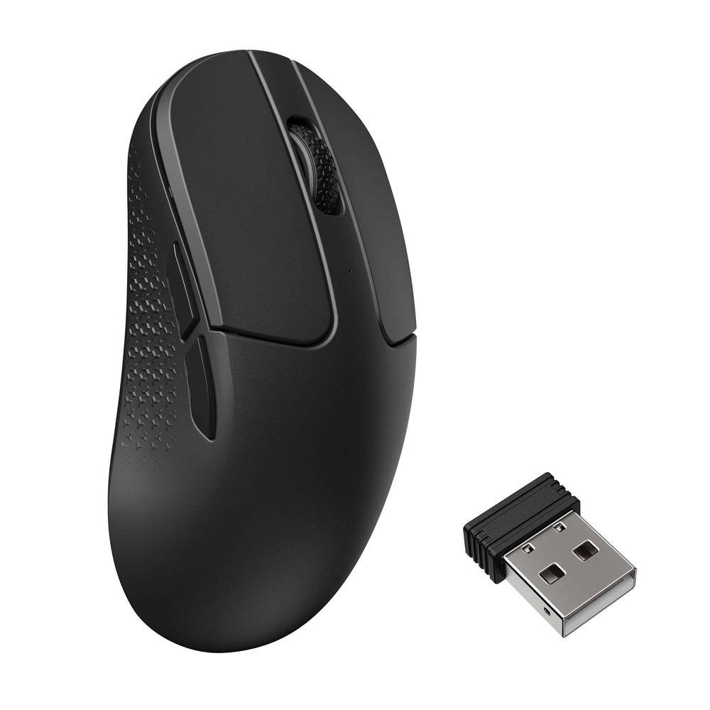 Front. Keychron - M3 Mini 8K Wireless Mouse - Black.